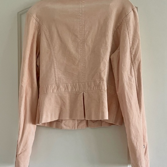 KENZIE GIRL Women’s Light Peach Beaded Embroidery Button Blazer Top-Size Large - Picture 3 of 5